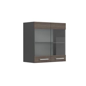Vicco SKLENĚNÁ KUCHYŇSKÁ SKŘÍŇKA R-Line Ušlechtilá šedá 60 cm obraz