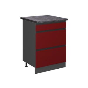 Vicco SPODNÍ SKŘÍŇKA KUCHYŇSKÉ LINKY R-Line Červená 60 cm se zásuvkami, PD Antracit obraz
