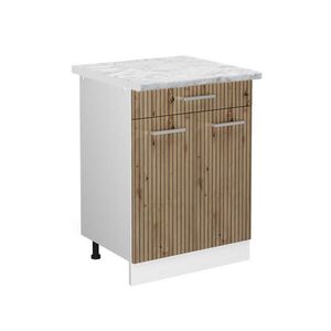 Vicco SPODNÍ SKŘÍŇKA KUCHYŇSKÉ LINKY R-Line Řemeslný dub 60 cm se zásuvkou, PD Mramor obraz