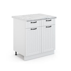 Vicco SPODNÍ SKŘÍŇKA KUCHYŇSKÉ LINKY Fame-Line Bílý venkovský dům 80 cm , PD Mramor obraz