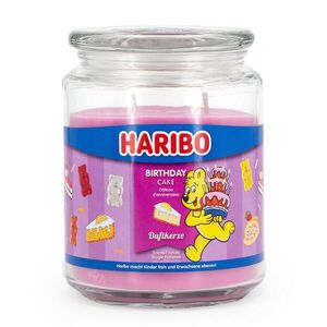 VONNÁ SVÍČKA Transparentní ve skle Birthday Cake dvojitý knot 510 g obraz