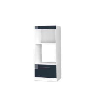 Vicco SKŘÍŇKA NA MIKROVLNNOU TROUBU Fame-Line Tmavě modrá s vysokým leskem 60 cm otevřený obraz