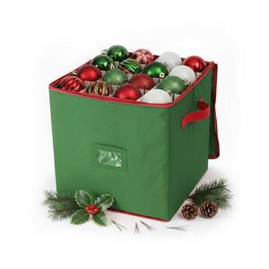 Relaxdays BOX Zelený na vánoční koule 64 ks obraz