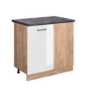 Vicco ROHOVÁ SKŘÍŇKA R-Line Bílá vysoký lesk 86 cm , PD Antracit obraz