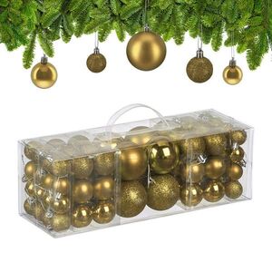 Relaxdays KOULE Zlatá 76dílná-sada Plast úložný box obraz