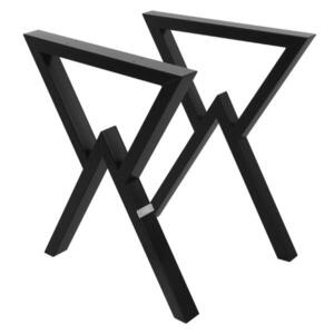 ML-DESIGN NOHY STOLU, sada 2 ks, 60 x V 72 cm, tvar X, černé obraz