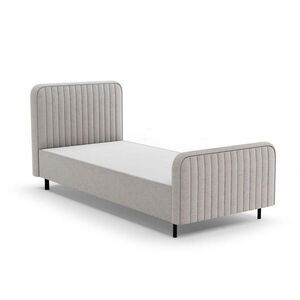 Beautysofa ČALOUNĚNÁ POSTEL Lami 90x200, jednolůžko s úložným prostorem, bez matrace, tmavě béžová obraz