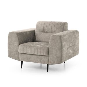 Beautysofa KŘESLO Venezia s kovovými nohami, béžové, 112 cm obraz