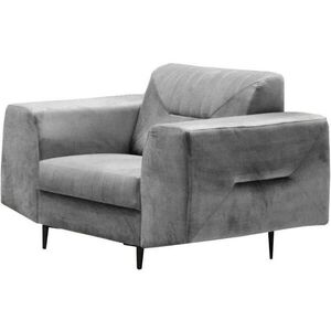 Beautysofa KŘESLO Venezia světle šedé s černými nohami obraz