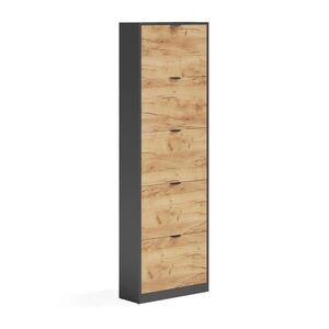 Vicco BOTNÍK NA BOTY Gizmo, Zlatý mocný dub/Antracit, 59 x 181.1 cm s 5 přihrádkami obraz