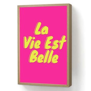 OnlyWow NÁSTĚNNÁ LAMPA S AKUMULÁTOREM Citace - Retro - Pink 40x60 cm obraz