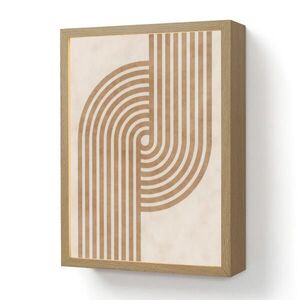 OnlyWow NÁSTĚNNÁ LAMPA S AKUMULÁTOREM Symetrický ohyb - měděná barva 30x40 cm obraz