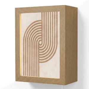 OnlyWow NÁSTĚNNÁ LAMPA Symetrický ohyb - měděná barva 15x20 cm obraz