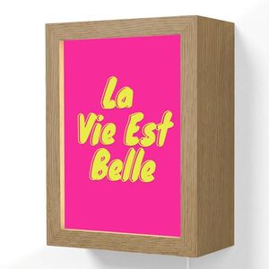 OnlyWow NÁSTĚNNÁ LAMPA Citace - Retro - Pink 15x20 cm obraz