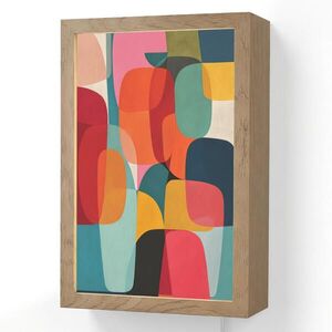 OnlyWow NÁSTĚNNÁ LAMPA Tvary - barevné - abstraktní - letadla 20x30 cm obraz