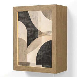OnlyWow NÁSTĚNNÁ LAMPA Abstraktní - Tvary - Moderní - Béžová 15x20 cm obraz