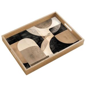 OnlyWow SERVÍROVACÍ PODNOS Abstraktní - Tvary - Moderní - Béžová 50x35 cm obraz