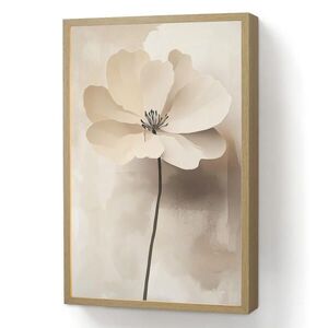 OnlyWow NÁSTĚNNÁ LAMPA S AKUMULÁTOREM Květina - béžová - barva - stín 40x60 cm obraz