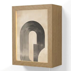 OnlyWow NÁSTĚNNÁ LAMPA Luk - Pruhy - Minimalistický - Černý 15x20 cm obraz