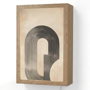 OnlyWow NÁSTĚNNÁ LAMPA Luk - Pruhy - Minimalistický - Černý 20x30 cm obraz