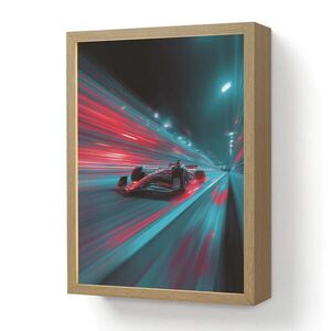 OnlyWow DOBÍJECÍ NOČNÍ LAMPIČKA Závodní auto - Červená - Rychlost 30x40 cm obraz