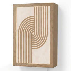 OnlyWow NÁSTĚNNÁ LAMPA Symetrický ohyb - měděná barva 20x30 cm obraz