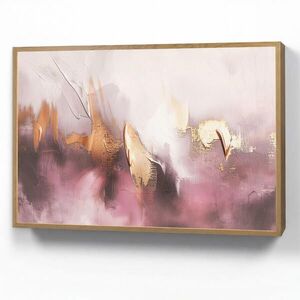OnlyWow NÁSTĚNNÁ LAMPA S AKUMULÁTOREM Fialová - abstraktní - barva - zlatá 100x70 cm obraz
