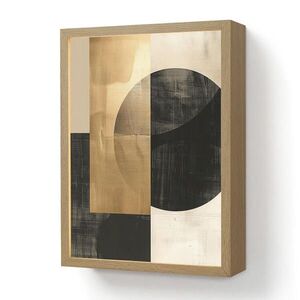 OnlyWow NÁSTĚNNÁ LAMPA S AKUMULÁTOREM Abstraktní - Moderní - Černá - Zlatá 30x40 cm obraz