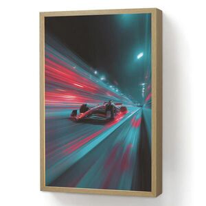 OnlyWow DOBÍJECÍ NOČNÍ LAMPIČKA Závodní auto - Červená - Rychlost 40x60 cm obraz