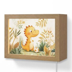 OnlyWow NÁSTĚNNÁ LAMPA Dino - Fotbal - Orange 20x15 cm obraz