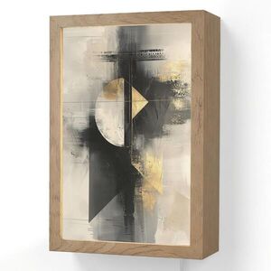 OnlyWow NÁSTĚNNÁ LAMPA Abstraktní - černá - barva - moderní 20x30 cm obraz