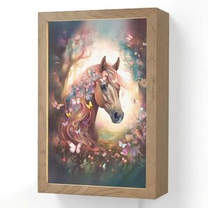 OnlyWow NÁSTĚNNÁ LAMPA Kůň - Příroda - Květiny - Motýli - Les 20x30 cm obraz