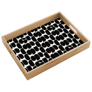 OnlyWow SERVÍROVACÍ PODNOS Moderní - vzorované - černé 40x30 cm obraz