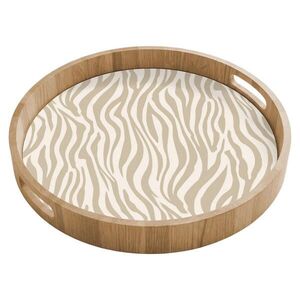 OnlyWow SERVÍROVACÍ PODNOS Zebra - vzor - béžová 40x40 cm obraz