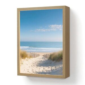 OnlyWow NÁSTĚNNÁ LAMPA S AKUMULÁTOREM Pláž - moře - duny - písek - léto 30x40 cm obraz