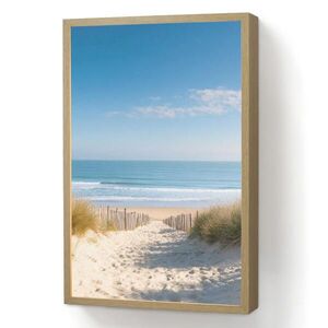 OnlyWow NÁSTĚNNÁ LAMPA S AKUMULÁTOREM Pláž - moře - duny - písek - léto 40x60 cm obraz