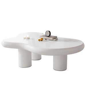 OKWISH KONFERENČNÍ stolek 97/67/32 cm bílý z MDF v designu oblaku obraz
