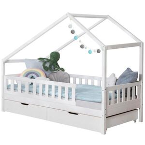 Livetastic DĚTSKÁ POSTEL SE STŘÍŠKOU, 90/200 cm, bílá obraz