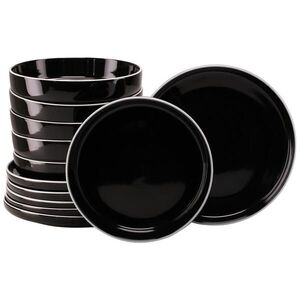 Creatable JÍDELNÍ SOUPRAVA Nordic Gourmet Schwarz 12dílné obraz