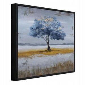 Wallarena ZARÁMOVANÉ obrazy abstrakce stromu modrá 80x80 cm obraz