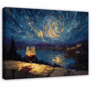 Wallarena OBRAZ na plátně Krajina Modrá 60x40 cm obraz