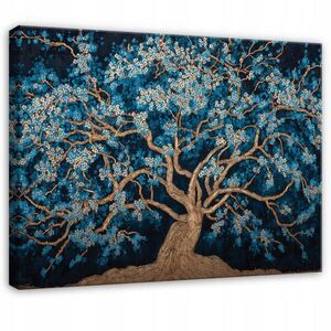 Wallarena OBRAZ na plátně strom abstraktní modrý 120x80 cm obraz
