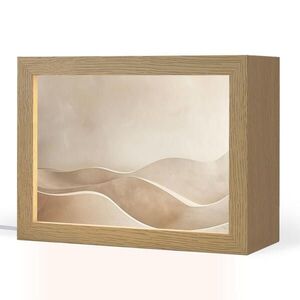 OnlyWow STOLNÍ LAMPA Béžová - Příroda - Abstraktní - Moderní 20x15 cm obraz