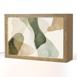 OnlyWow STOLNÍ LAMPA Japandi - Abstraktní - Zelená 30x20 cm obraz
