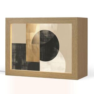 OnlyWow STOLNÍ LAMPA Abstraktní - Moderní - Černá - Zlatá 20x15 cm obraz