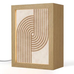OnlyWow STOLNÍ LAMPA Symetrický ohyb - měděná barva 15x20 cm obraz