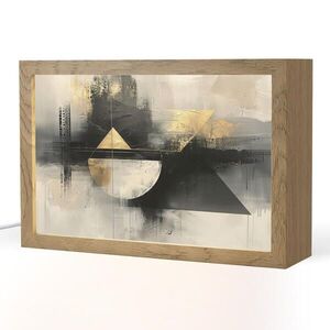 OnlyWow STOLNÍ LAMPA Abstraktní - černá - barva - moderní 30x20 cm obraz
