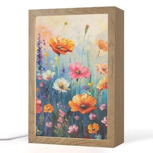 OnlyWow STOLNÍ LAMPA Květiny - Příroda - Akvarel - Umění 20x30 cm obraz