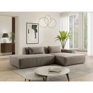 MID.YOU ROHOVÁ SEDAČKA, plast, textil, kompozitní dřevo, cappuccino obraz