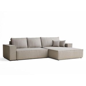 Maison de Reve ROHOVÁ SEDAČKA s funkcí spaní Maze, textil, šedobéžová obraz